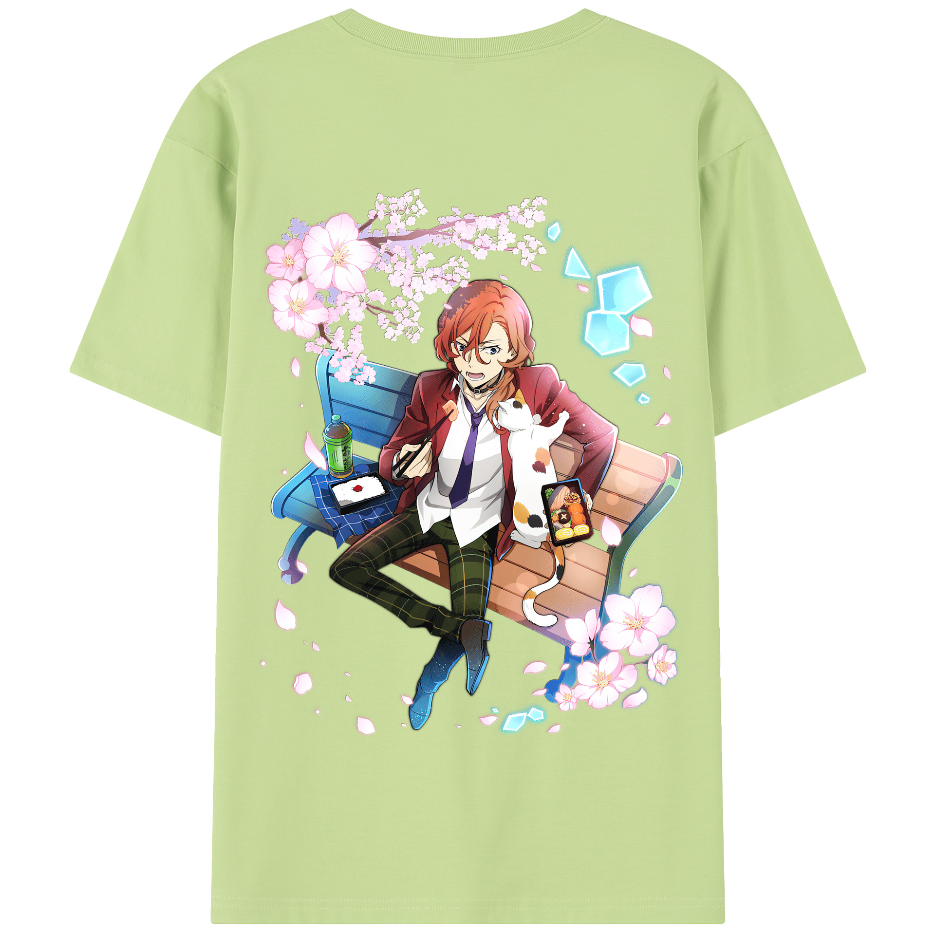 （画像用） 文豪ストレイドッグス Bungo Stray Dogs 綿100％半袖Tシャツ（背面プリント）